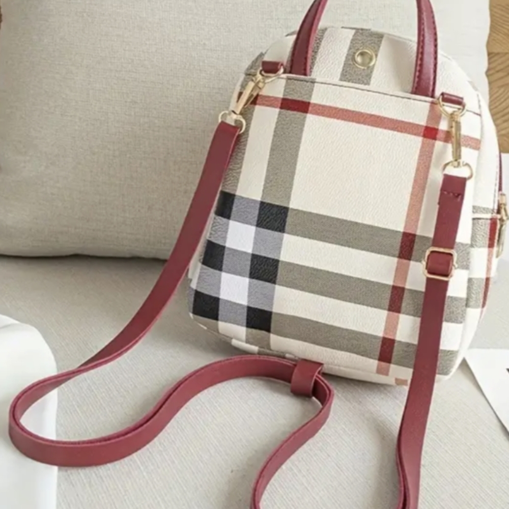 Mini Plaid Backpack - Picture 4 of 6